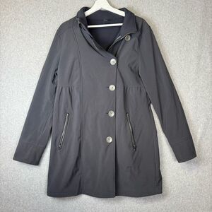 Prana Womens Size XL Button Front Water Resistant Soft Shell Jacket Gray